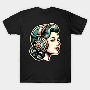 Woman Listen to Music T-Shirt